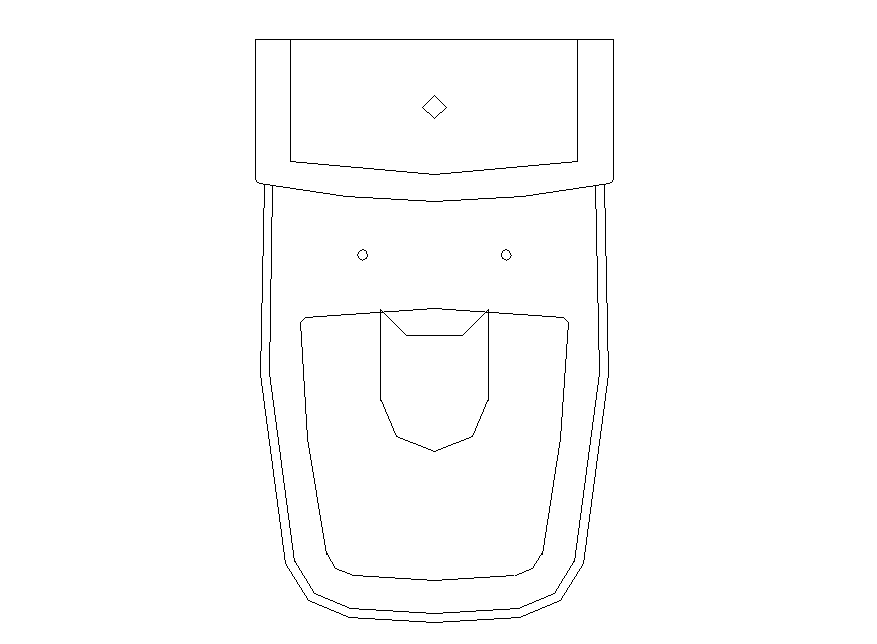 Detail Elevation of sanitary sitting toilet 2d view layout dwg file