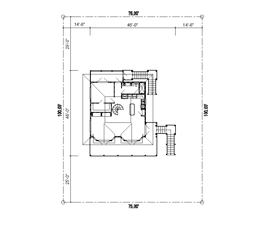 Detail building structure layout dwg file
