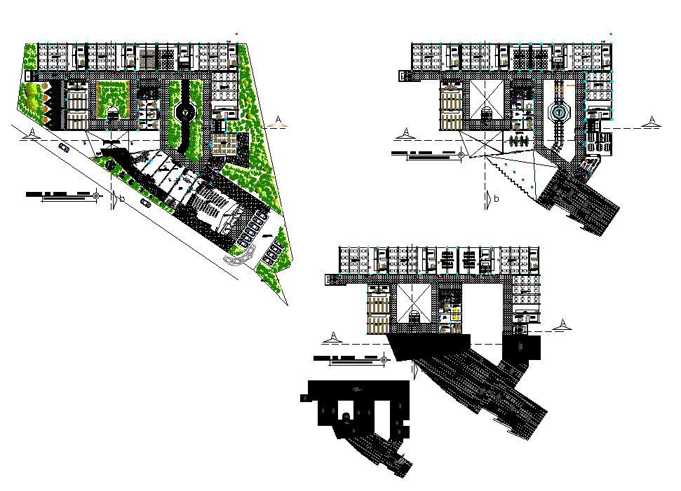 Detail commercial area structural plan 2d view layout file