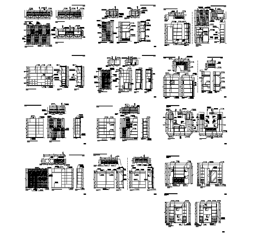 Detail disco club building structure plan 2d view dwg file