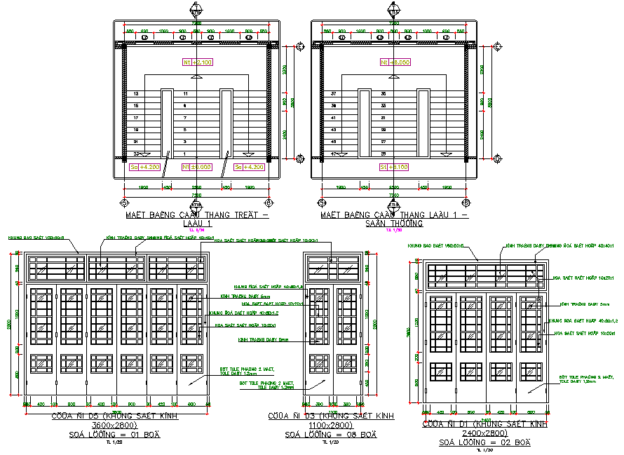 Detail door and stair plan
