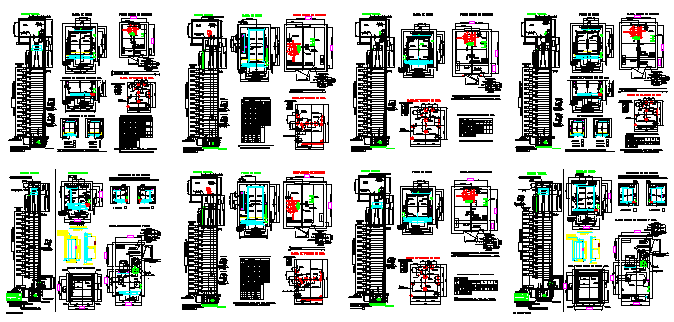 Detail drawing blocks of elevators design