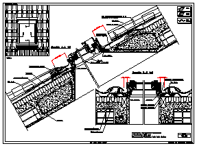 Detail drawing of carpentry window design drawing