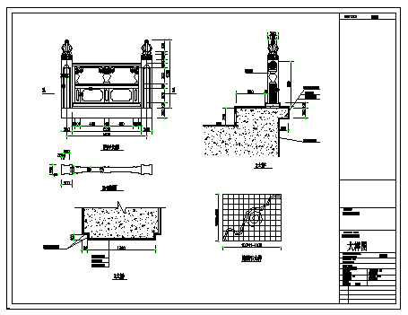 Detail drawing of Bridge railing design drawing