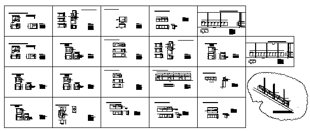 Detail drawing of Melamine office furniture design