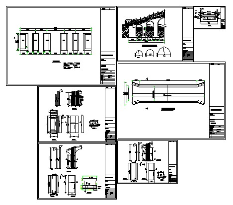 Detail drawing of Pier foundation plan for bridge design drawing