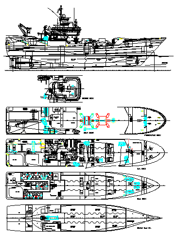 Detail drawing of Ship design