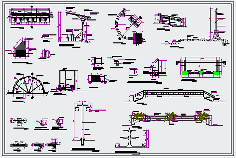 Detail drawing of square design drawing