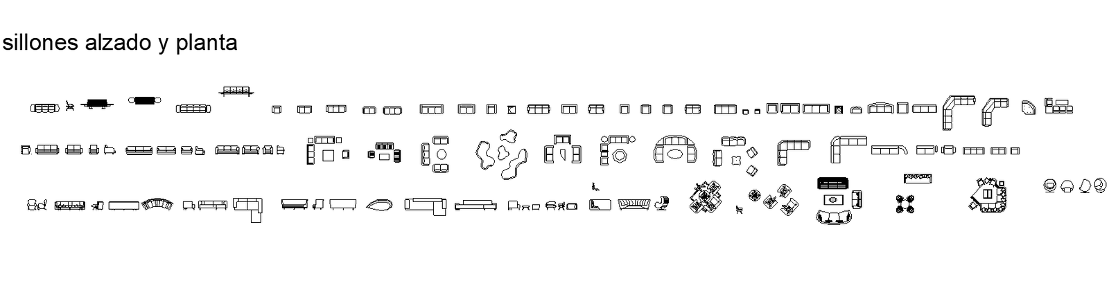 Detail living room furniture CAD blocks layout autocad file