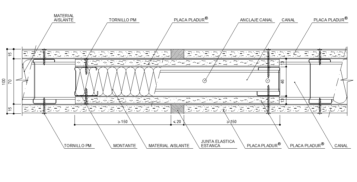 Detail metal structure layout autocad file