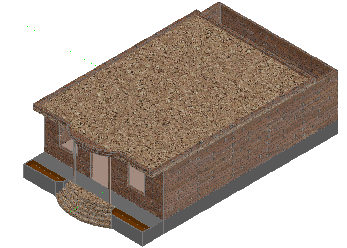 Detail of 3 d house plan autocad file