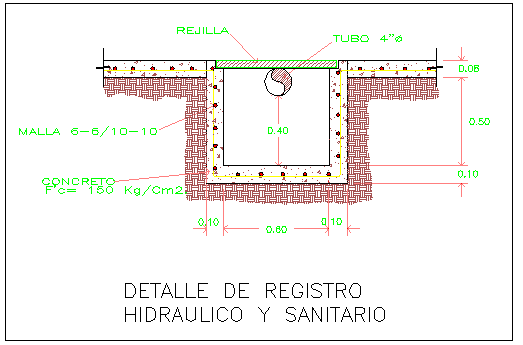 Detail of Hydraulic and Sanitary record design drawing