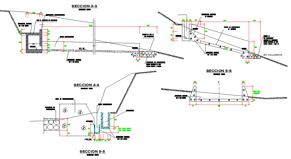 Detail of Plans irrigation canal section layout file