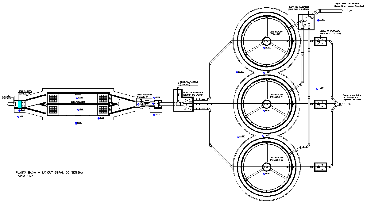 Detail of Waste water treatment shredder dwg file