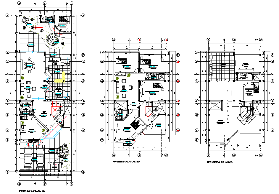 Detail of architect house planing autocad file