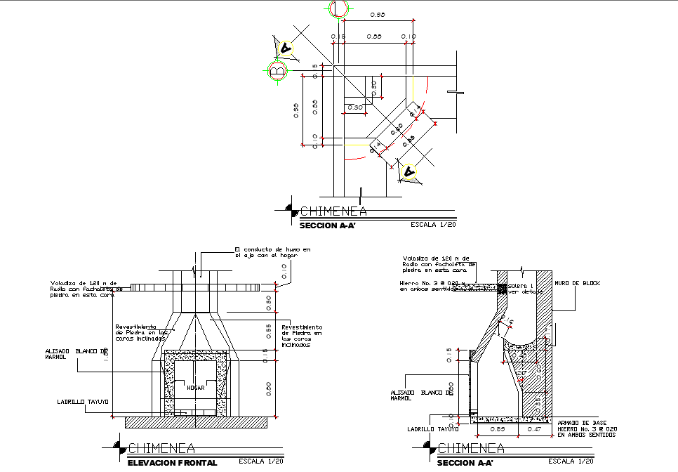 Detail of chimney autocad file