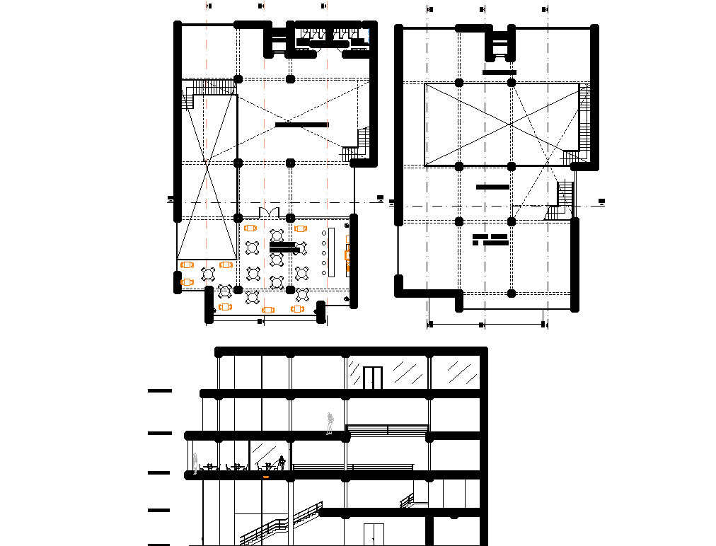 Detail of commercial building plan detail dwg file.