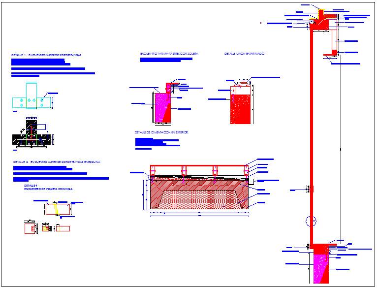 Detail of construction and sectional view of door