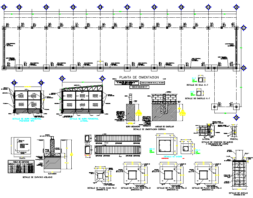 Detail of foundation layout file