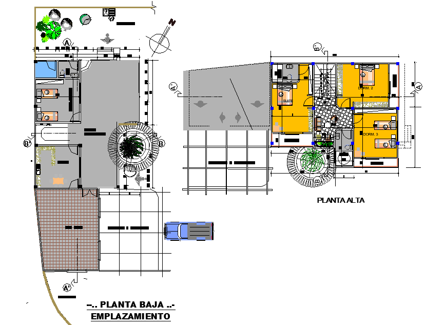 Detail of house plan dwg file
