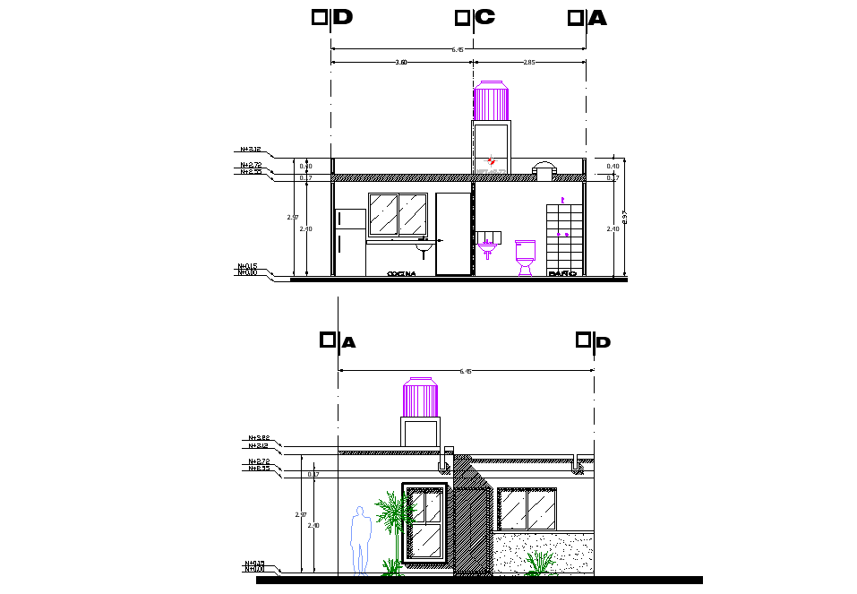 Detail of house plan layout file