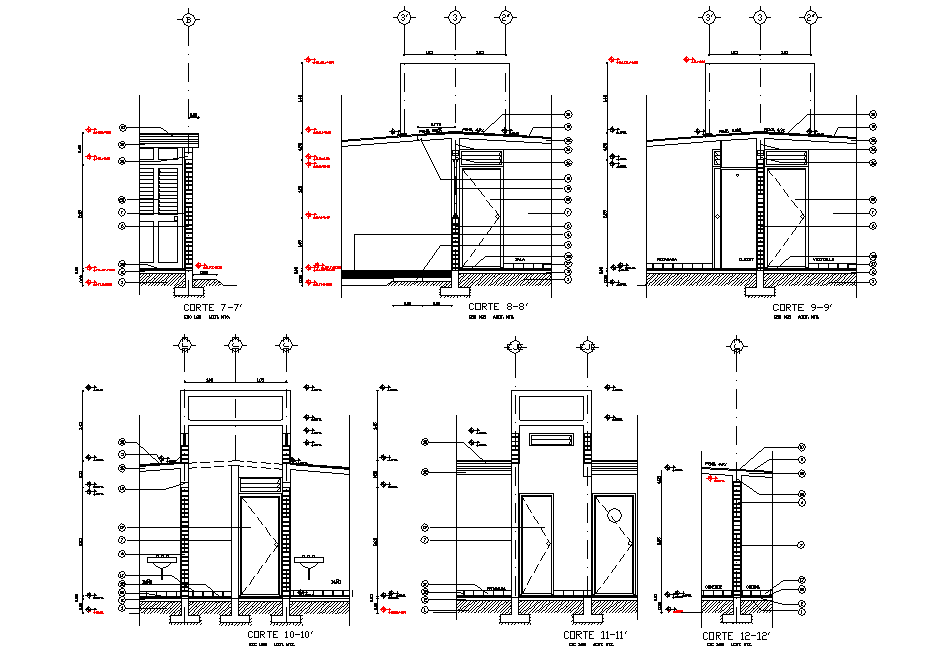 Detail of house section layout file