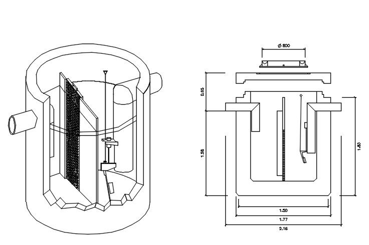 Detail of hydrocarbon tank