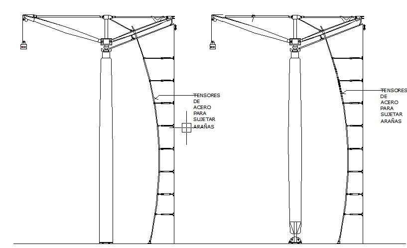 Detail of metallic structure