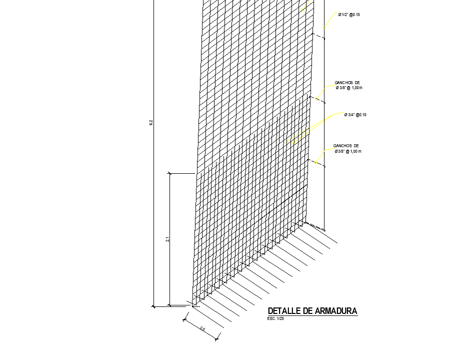 Detail of rain water flow autocad file