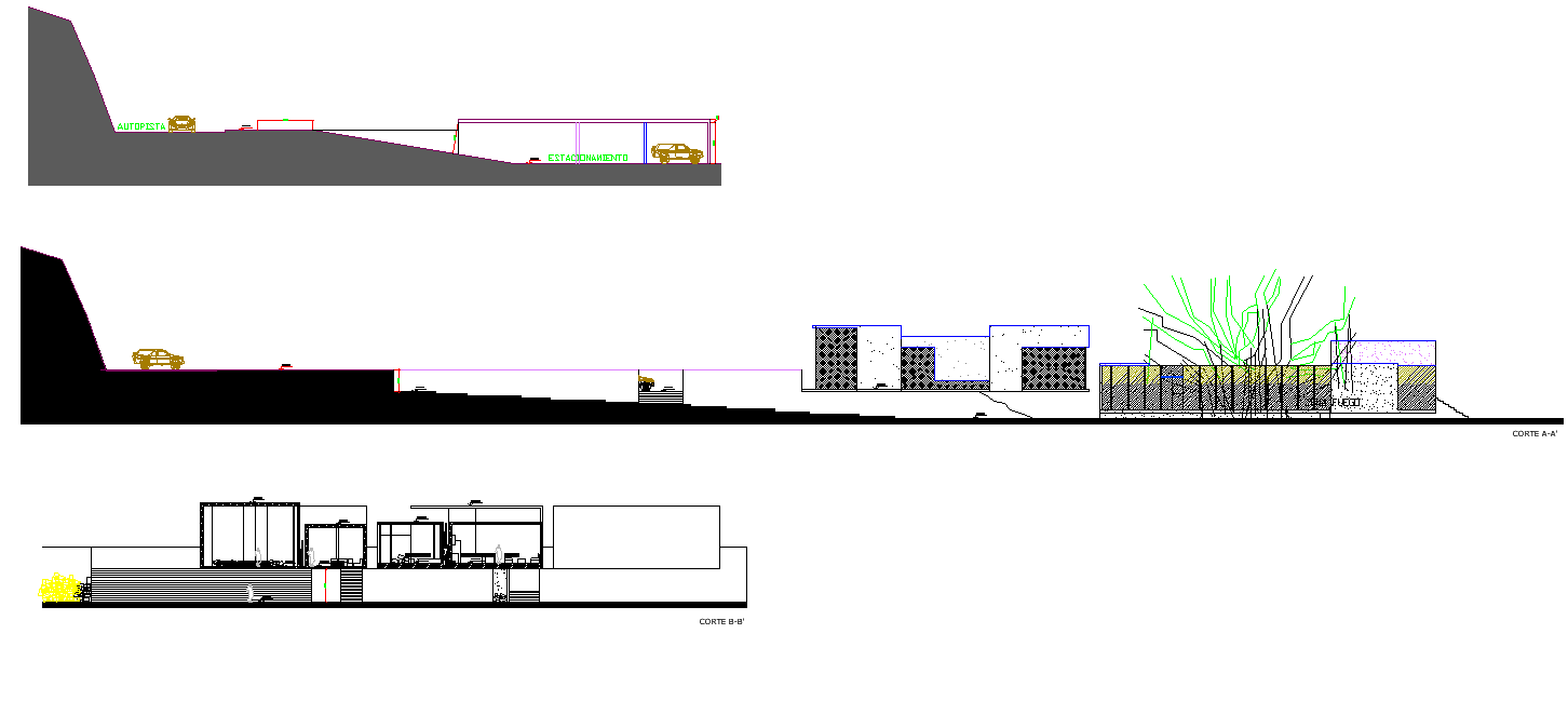 Detail of section home layout file
