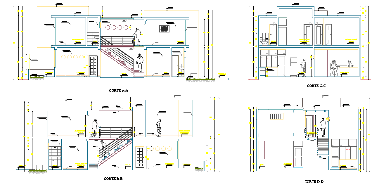 Detail of section home plan detail dwg file