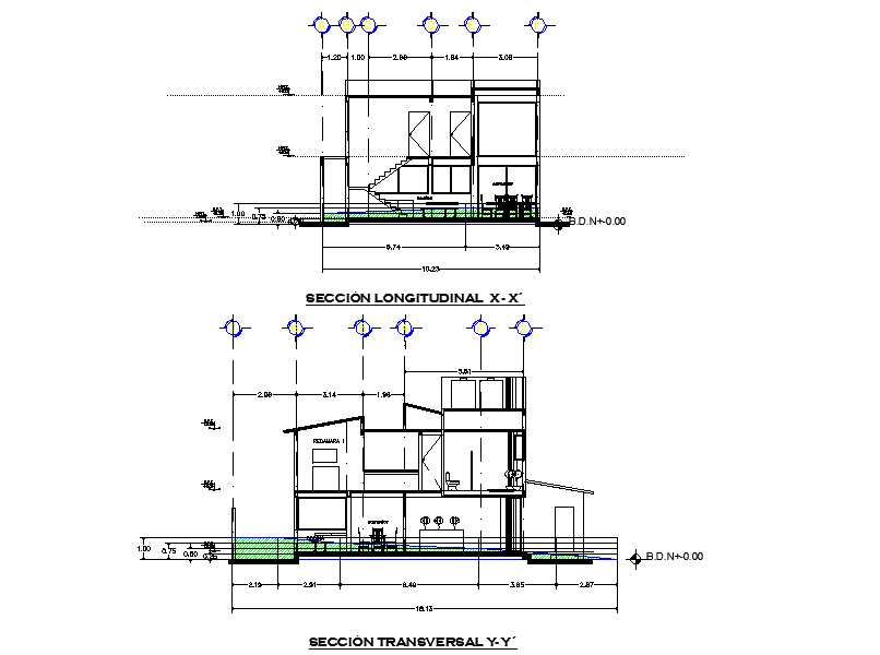 Detail of section house plan layout file