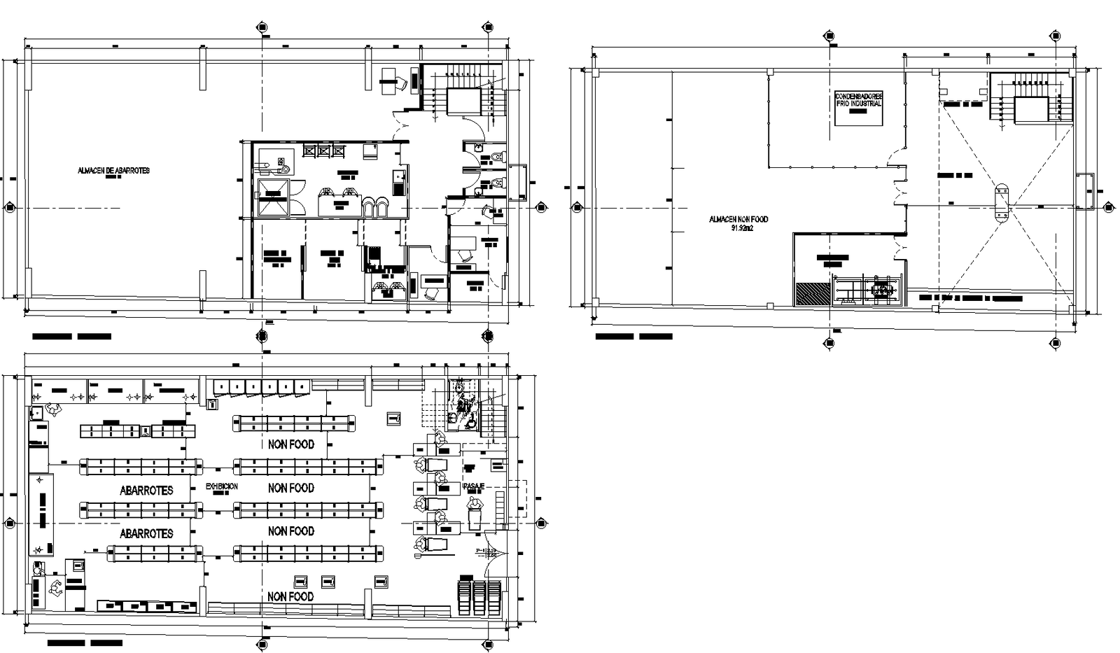 Detail of supermarket project plan detail dwg file.