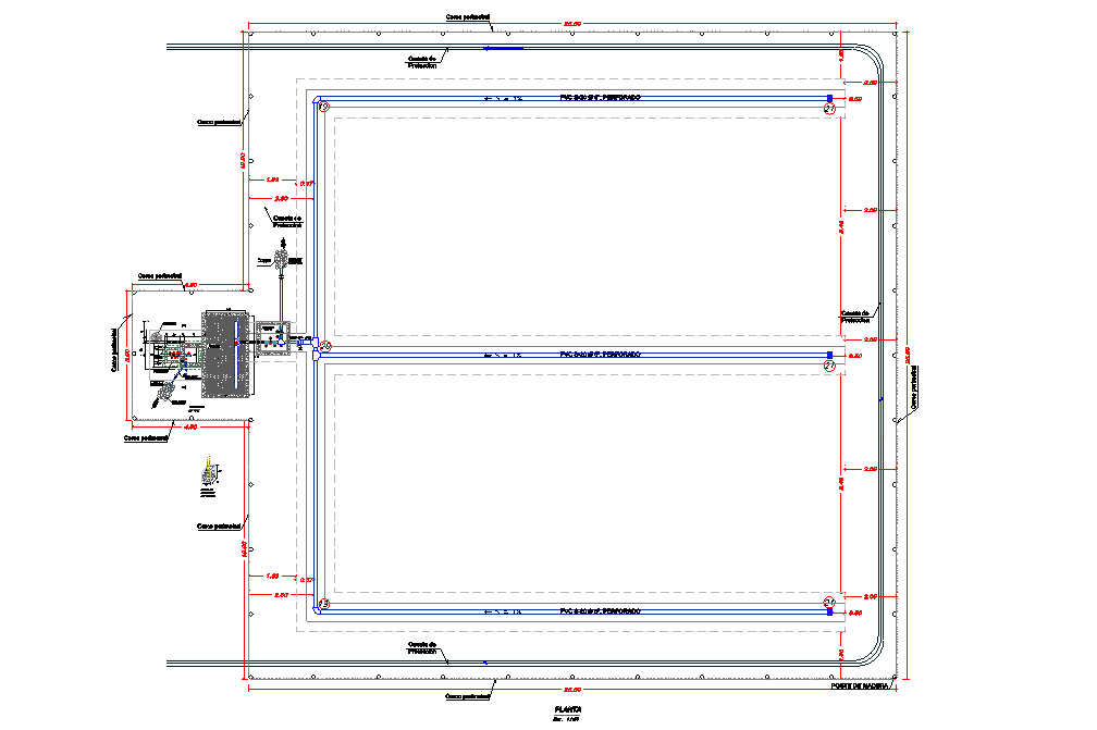 Detail of tank plan autocad file