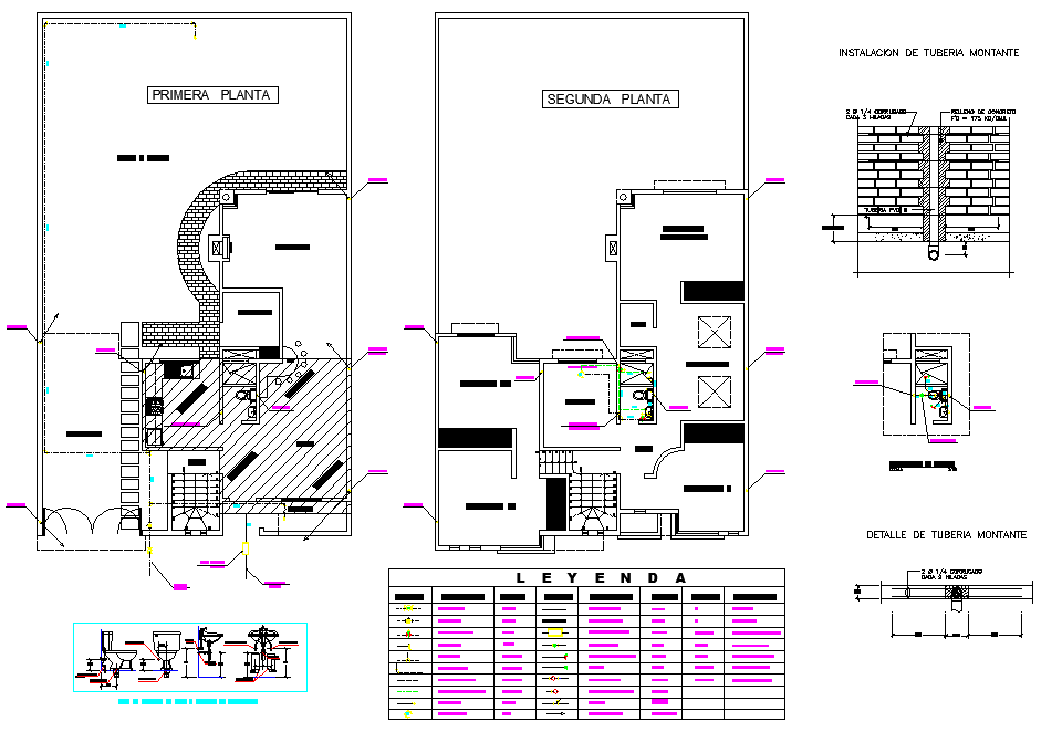 Detail of water pipe line detail dwg file