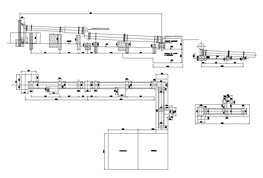 Detail pipe structure 2d view layout file