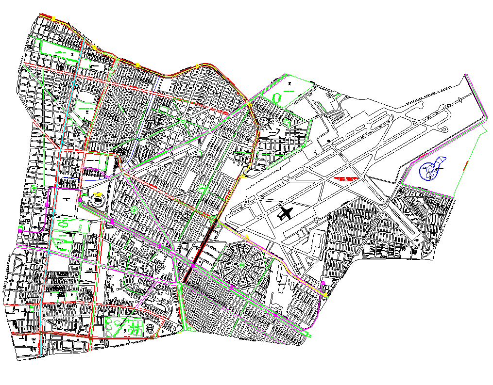 Detail residential area plan 2d view layout autocad file