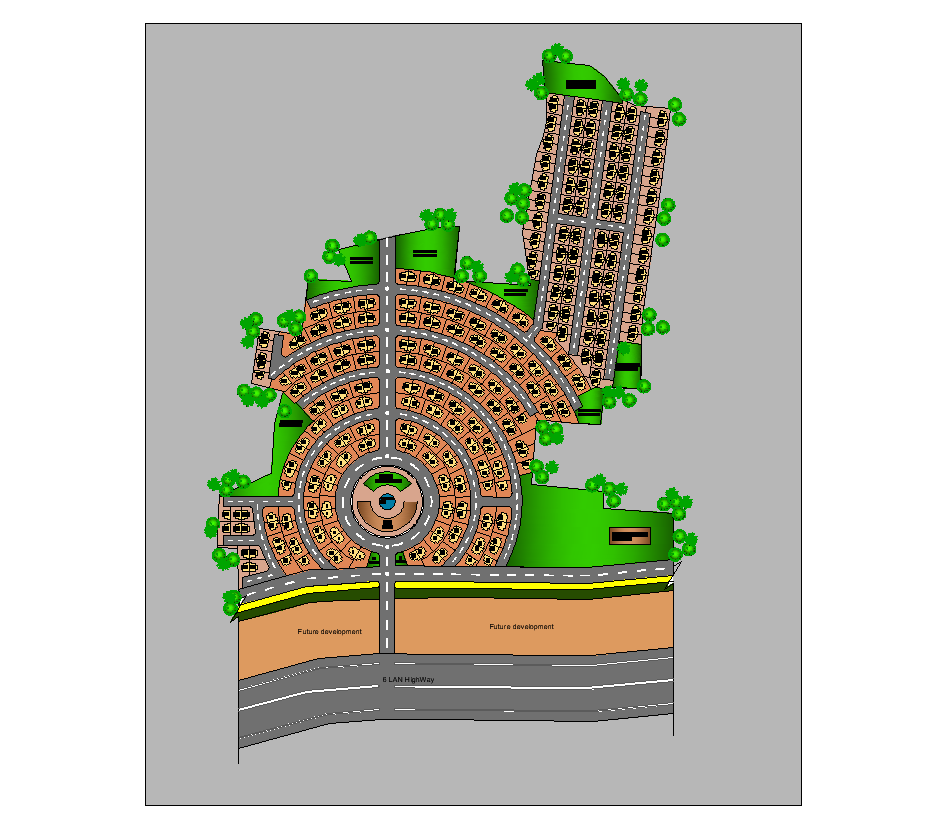 Detail road structural plan 2d view layout autocad file