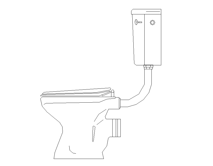 Detail sanitary block 2d view layout CAD structure dwg file