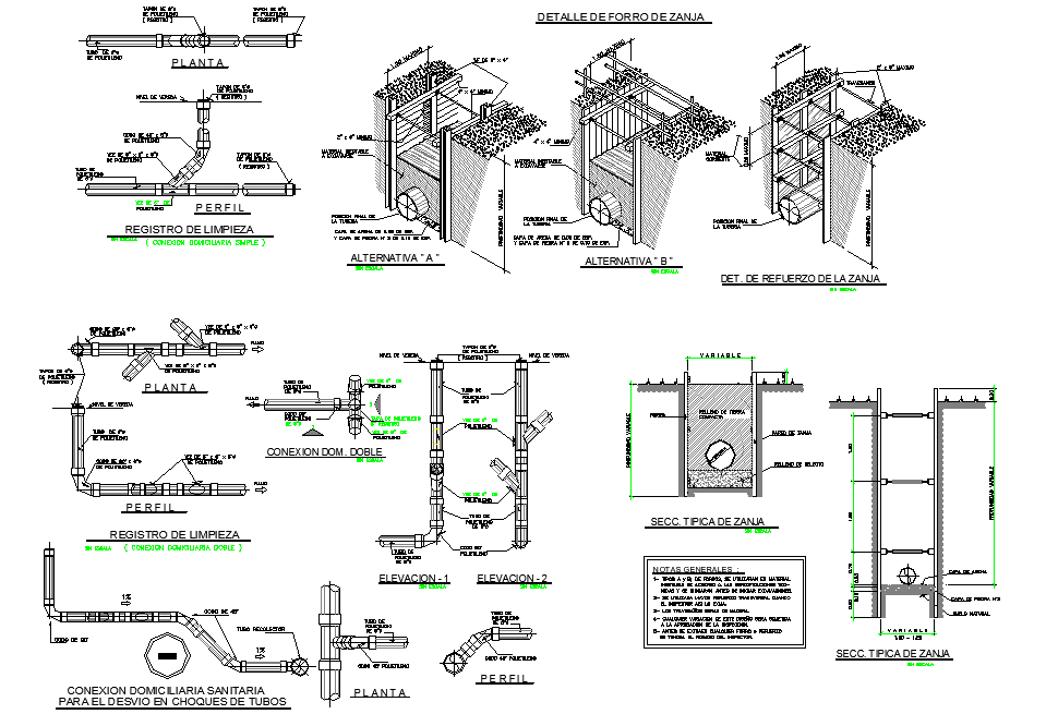 Detail sewerage plan layout file