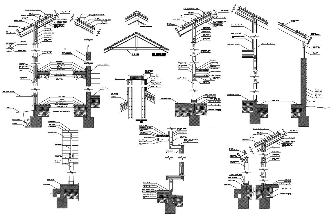 Detail sliding partition in wood