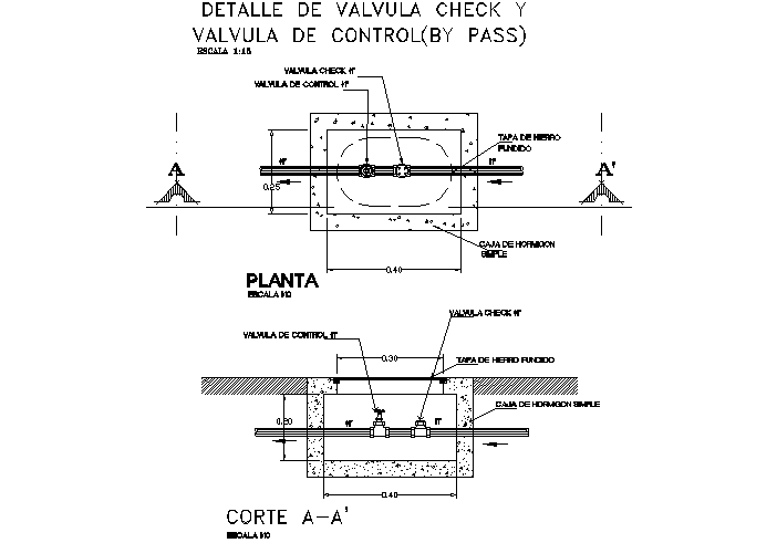 Detail valve check dwg file