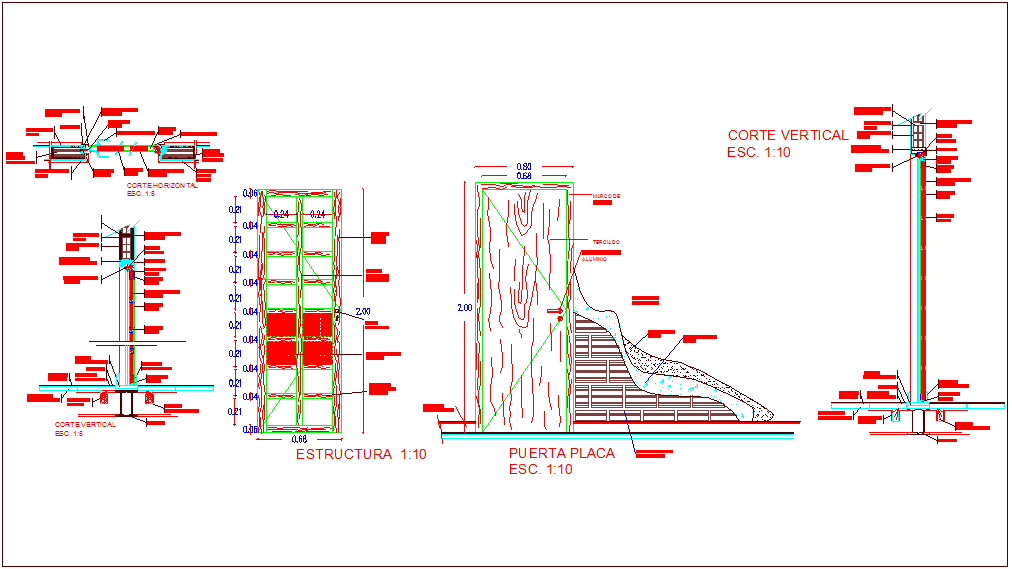 Detail view of flash door