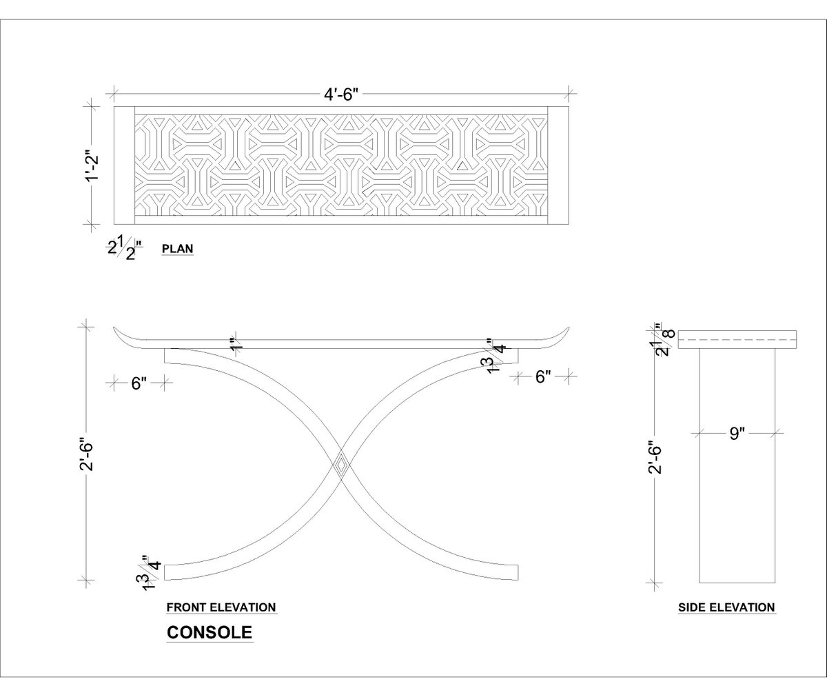 Detail Console Table Design