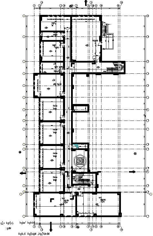 Detail Floor plan of arts university in AutoCAD 2D