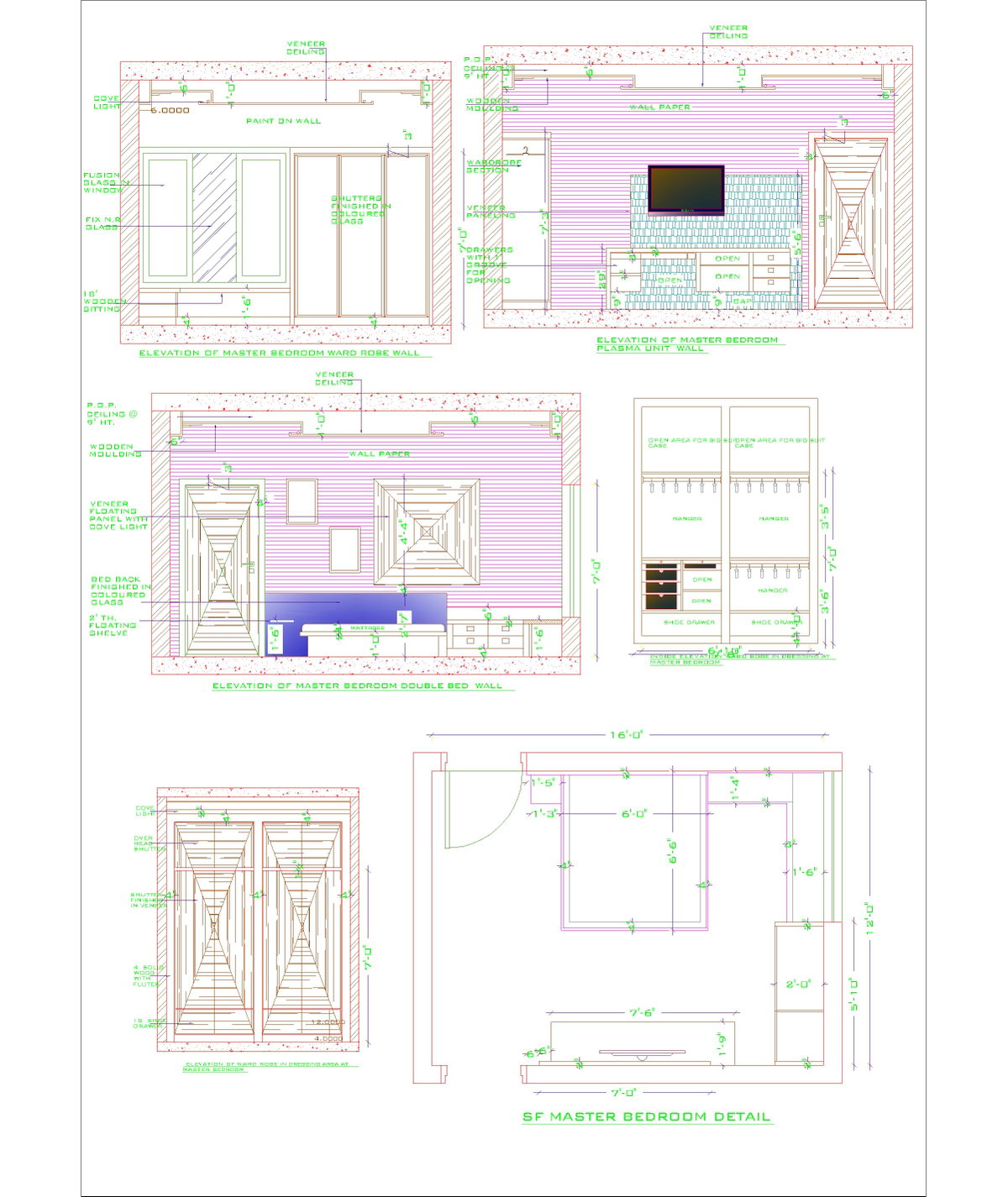 Detail Room Layout Plan & Elevation