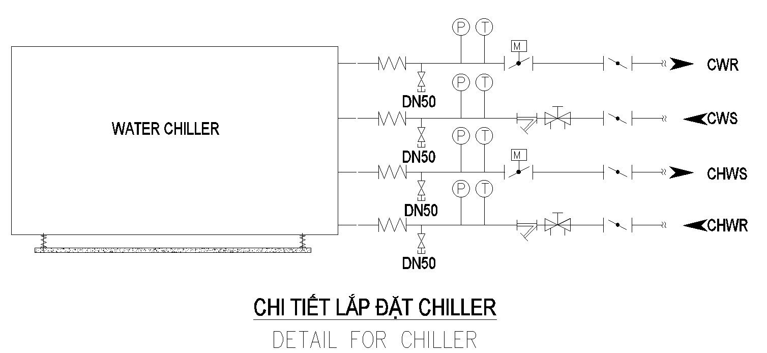 Water Chiller Unit Detail Design DWG AutoCAD 2D File