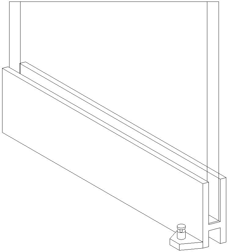 Detail drawing of Plinth for sliding window in AutoCAD 2D, dwg file, CAD file