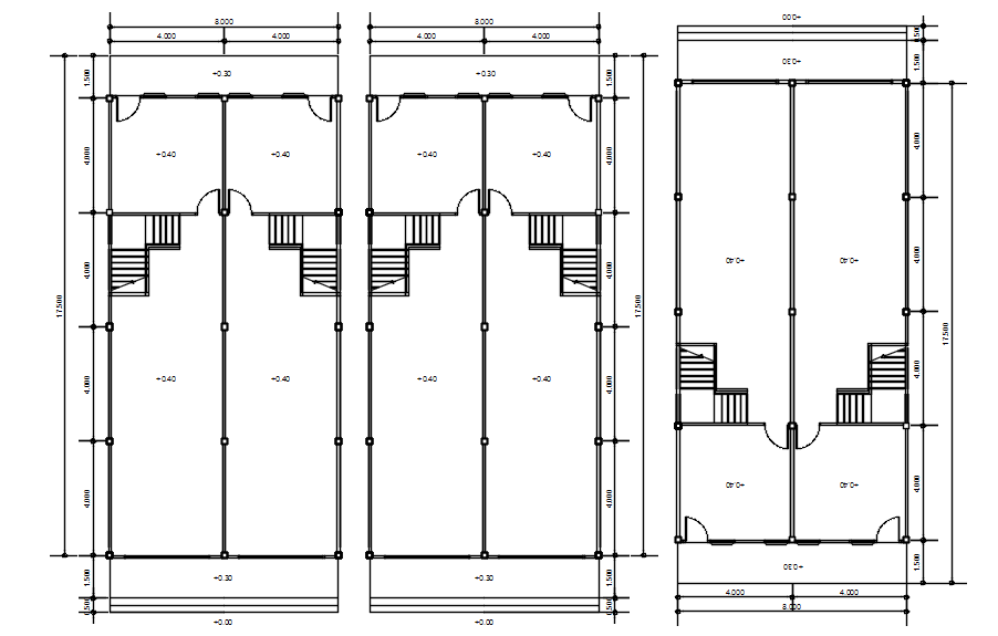 Detail drawing of basement plan of building in AutoCAD 2D, dwg file, CAD file