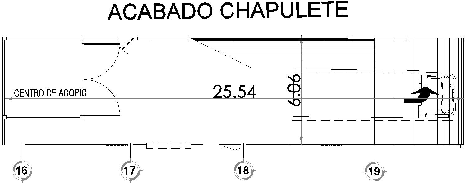 Detail drawing of collection center